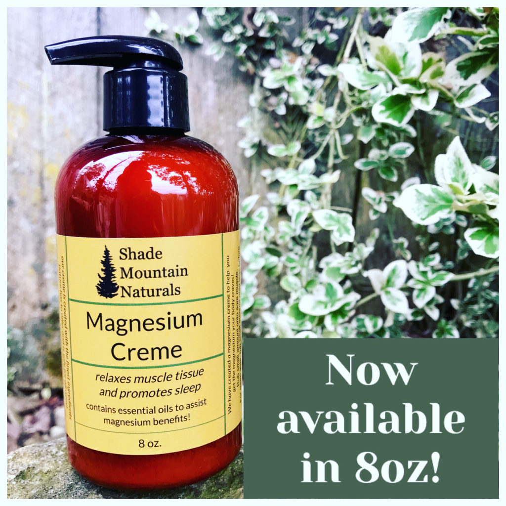 Magnesium Creme 8oz Shade Mountain Naturals